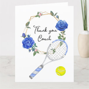 Tennis Hartelijk dank voor de coach Bedankkaart