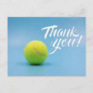 Tennis Hartelijk dank voor uw kaartje met bal op b Briefkaart