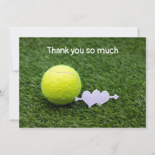 Tennis Hartelijk dank voor uw kaartje met tennisba Bedankkaart