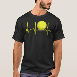 Tennis hartslag Tennis voor spelers Coaches T-shirt
