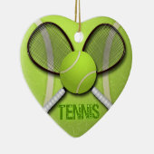 TENNIS HEART ORATION KERAMISCH ORNAMENT (Rechts)