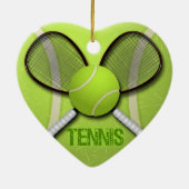 TENNIS HEART ORATION KERAMISCH ORNAMENT (Achterkant)