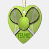 TENNIS HEART ORATION KERAMISCH ORNAMENT (Links)