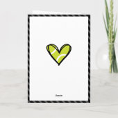 Tennis Heart Valentijnsdag Kinder Coach Fun Sport Kaart (Achterkant)