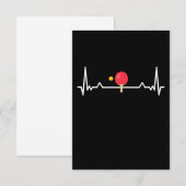 Tennis Heartbeat Ping-pong Whiff whaff Gift Bedankkaart (Voorkant / Achterkant)
