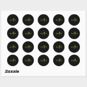 Tennis Hebeat Ronde Sticker (Vel)