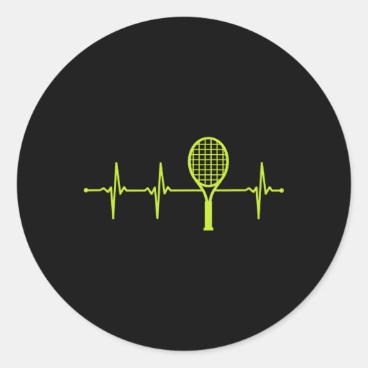 Tennis Hebeat Ronde Sticker (Voorkant)