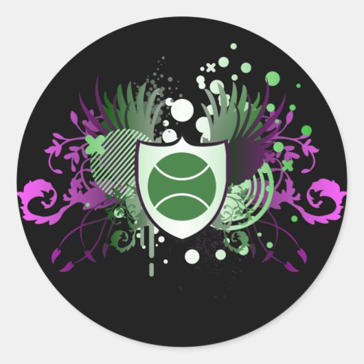 tennis : hifi : ronde sticker (Voorkant)