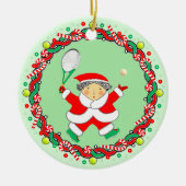 Tennis Holiday Gift Ceramic Ornament (Voorkant)