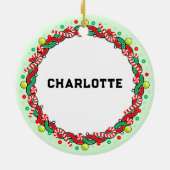 Tennis Holiday Gift Ceramic Ornament (Achterkant)