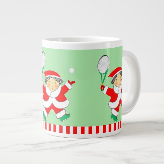 Tennis Holiday Gift Grote Koffiekop (Voorkant rechts)