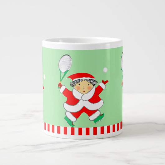 Tennis Holiday Gift Grote Koffiekop (Voorkant)