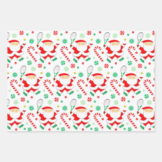 Tennis Holiday Gift Inpakpapier Vel (Voorkant 3)