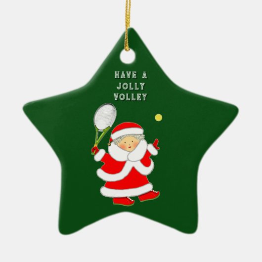 Tennis Holiday Gift Keramisch Ornament (Voorkant)