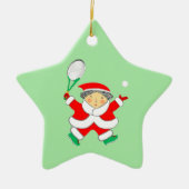 Tennis Holiday Gift Keramisch Ornament (Voorkant)