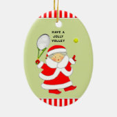 Tennis Holiday Gift Keramisch Ornament (Achterkant)