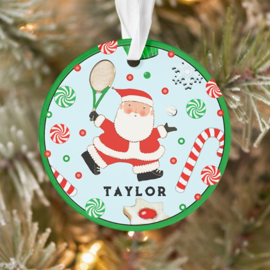 Tennis Holiday Gift Ornament (Boom)