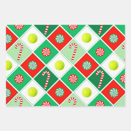 Tennis Holiday Gift Wrapping Paper (Voorkant 3)
