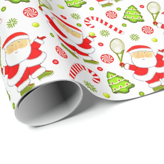 Tennis Holiday Gift Wrapping Paper Cadeaupapier (Rol Hoek)