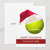 tennis Holiday Greeting Kaarten (Voorkant / Achterkant)