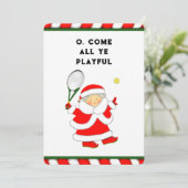 Tennis Holiday-kerstkaarten Feestdagenkaart (Staand voorkant)