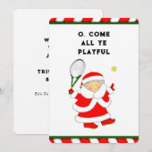 Tennis Holiday-kerstkaarten Feestdagenkaart (Voorkant / Achterkant)