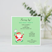 Tennis Holiday Partij Kaart (Staand voorkant)