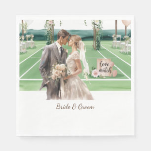 Tennis Huwelijk thema Bruid en bruidegom op het Ho Servet