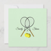 Tennis Huwelijk Thema Uitnodigingen (Achterkant)