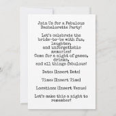 Tennis Huwelijk thema voor Bachelorette Bruid Kaart (Achterkant)