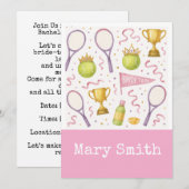 Tennis Huwelijk thema voor Bachelorette Bruid Kaart (Voorkant / Achterkant)