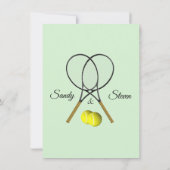 Tennis Huwelijks Thema Uitnodigingen (Achterkant)