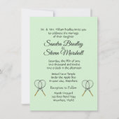 Tennis Huwelijks Thema Uitnodigingen (Voorkant)