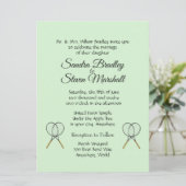 Tennis Huwelijks Thema Uitnodigingen (Staand voorkant)