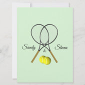 Tennis Huwelijks Thema Uitnodigingen (Achterkant)