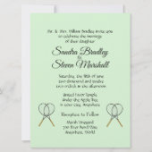 Tennis Huwelijks Thema Uitnodigingen (Voorkant)