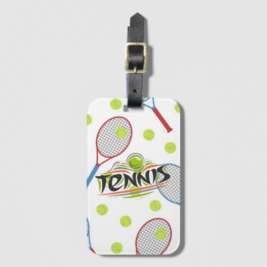 "Tennis iemand?" Acryl Bagagelabel (Voorkant (verticaal))