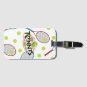 "Tennis iemand?" Acryl Bagagelabel (Voorkant (horizontaal))