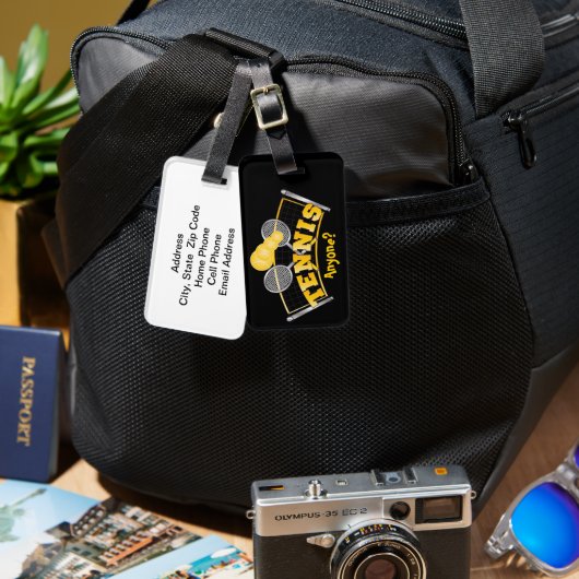 Tennis Iemand? Bagagelabel (Voorkant /achterkant)