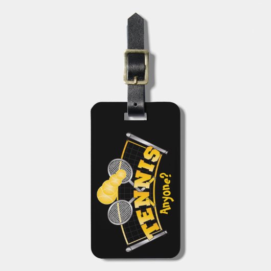 Tennis Iemand? Bagagelabel (Voorkant verticaal)