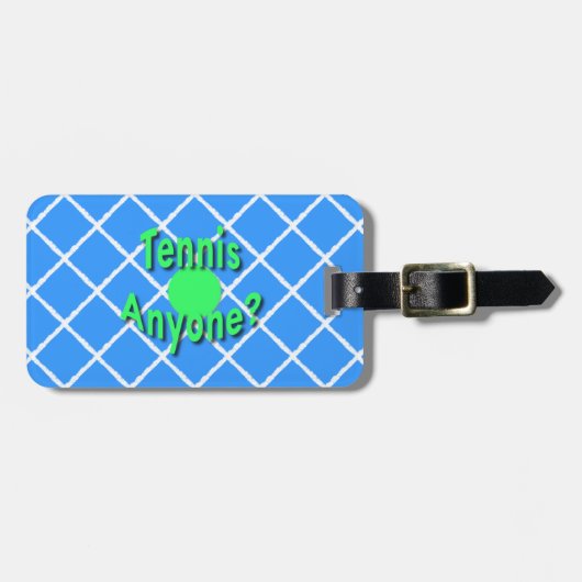 Tennis Iemand? Personaliseer Bagagelabel (Voorkant horizontaal)