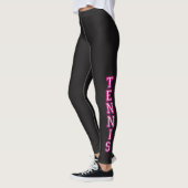 Tennis in Hot Pink Typografie Letters Leggings (Links)