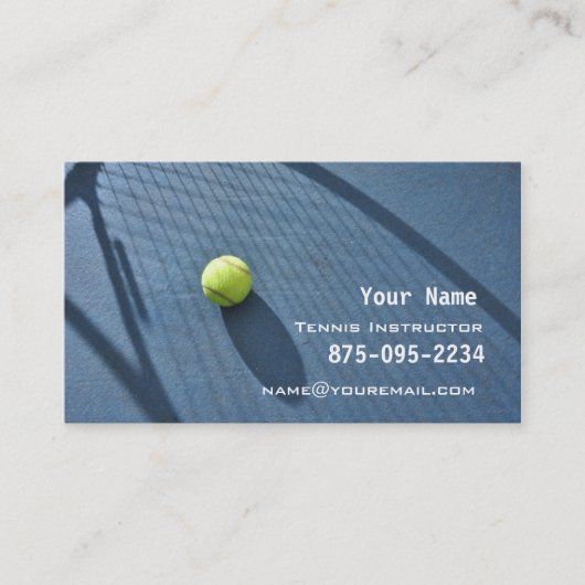 Tennis-instructie Visitekaartje (Voorkant)