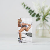 Tennis-instructie Visitekaartje (Staand voorkant)