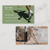 Tennis-instructie Visitekaartje (Voorkant / Achterkant)
