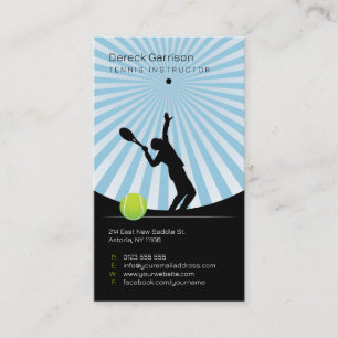 Tennis Instructor Beroepsbeoefenaars Visitekaartje
