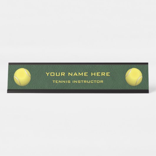 Tennis Instructor Bureau Naambordje (Voorkant)
