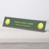 Tennis Instructor Bureau Naambordje (Voorkant)