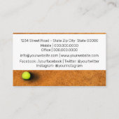 Tennis Instructor Clay-court Visitekaartje (Achterkant)