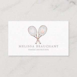 Tennis Instructor Coach Aangepaste legante Sjabloo Visitekaartje